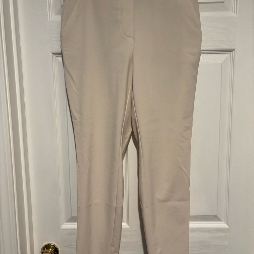 Nine West Cream Straight Leg Pants with Relaxed Fit